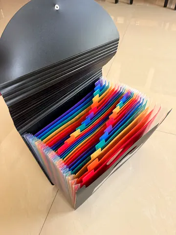 Expanding File Organizer Folder, 13-Pocket Accordion File Folder with Tabs  Elastic Closure – A4