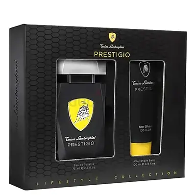 Perfume Tonino Lamborghini Prestigio Set Perfume For Men 75ml Eau de Toilette + Shave Balm BRAND NEW