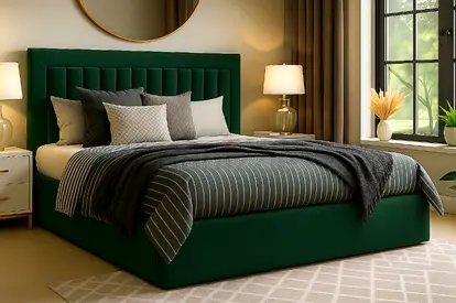 Green Brand new Queen size bed storage including medical mattress good Quality Queen bed