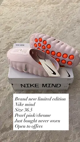 Brand New Limited Edition Nike Mind shoes size 36.5 Pearl Pink/Chrome