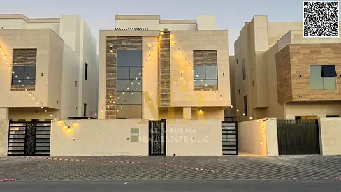 Luxury villa for sale in Al Helio 2 - Elegant design featuring 7 spacious bedrooms and ultra-luxurious finishes in a strategic location in Ajman 🏡✨