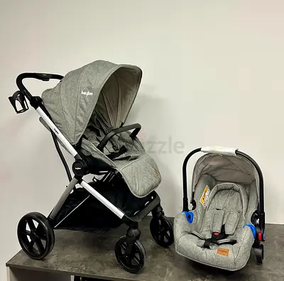 Brand New- Baby stroller + infant carseat suitable for newborn to 5 years ,Travel system - Grey