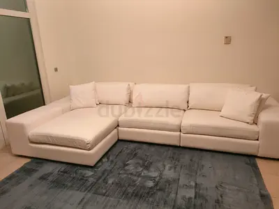 Eichholtz Brand white color large lshape sofa