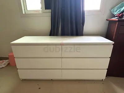 White 6-drawer good condition