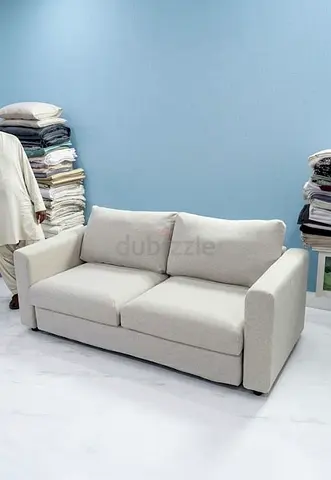 Vimle Beige 2-seater fabric sofa — bed good condition