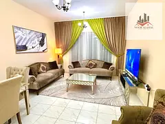 Sharjah, Al Taawun area: One-bedroom apartment for those seeking luxury. Second occupancy, fully fur