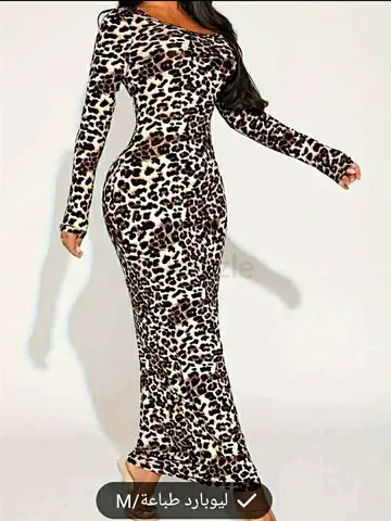 My leopard-print long sleeve bodycon maxi dress - Size M