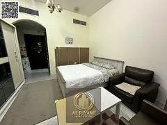 Furnished studio apartment with separate kitchen, monthly rent in Al Bustan, near the promenade.