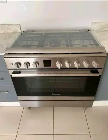 Bosch 90×60 cm Gas Cooker | 5 Gas Burners | Stainless Steel – HGK90VQ50MB