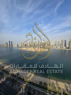 3-bedroom apartment with a living room in Al Majaz 3 area. Free air conditioning (provided by the ow