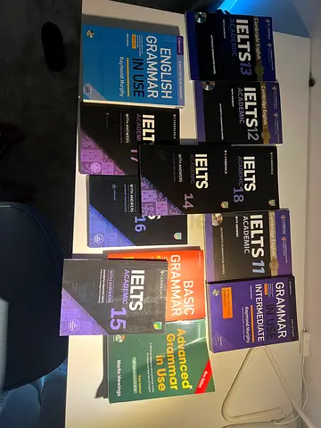 Cambridge IELTS practice tests (11–18) + Grammar in Use bundle | copies