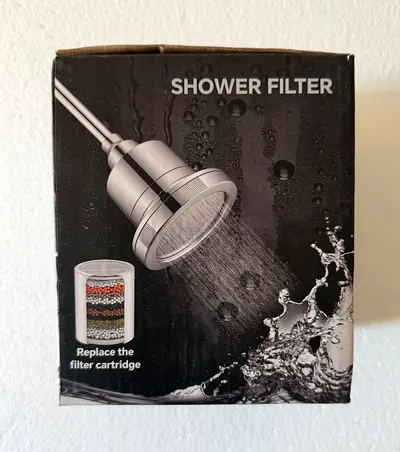 Shower Head and 20 Stages Shower Filter Combo, High Pressure 5 Spray Settings Filtered Showerhead wi