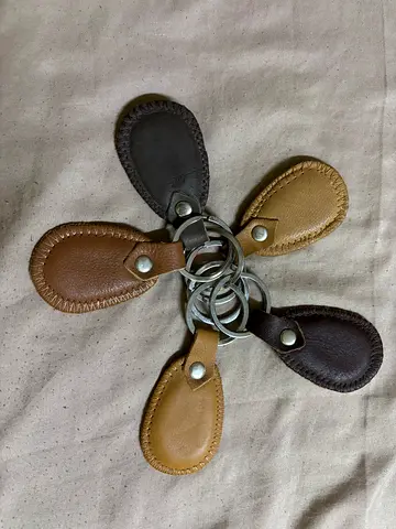 Leather keychain