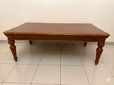 Carved Solid Wood Centre and Side Table - Classic Style -