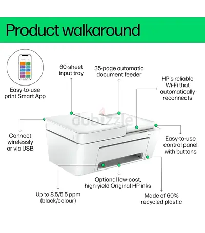 HP All-in-One Printer with Document Feeder
