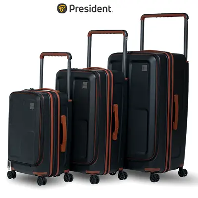 Wide Handle Luggage | Trunk model | Fashion Large Capacity USB Port, PC Material, 360° Quiet Spinner