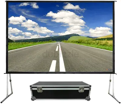 Portable Projection Screen with Stand and Flight Case