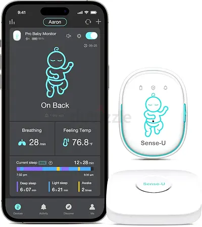 Sense-U Smart Baby Monitor Pro(Long Range) with Arousal Vibration