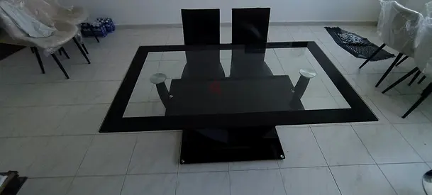 Glass Dining Table with Chairs