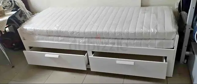 IKEA brimness daybed with 2 big storage drawers and 2 IKEA mattresses.