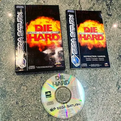 Die Hard Trilogy: Sega Saturn PAL With Manual