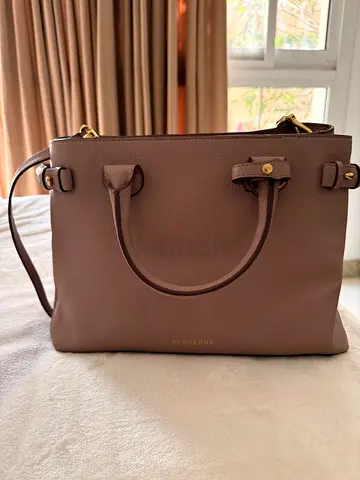 Burberry leather tote bag (dusty pink/mauve) - good condition