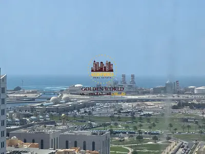1BR master apartment with balcony, open & sea view, large kitchen, built-in wardrobes, 2 baths, AED 35K yearly.
