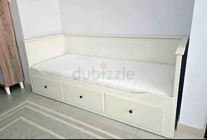 IKEA Hamnes daybed with 3 big storage drawers and 2 IKEA mattresses.