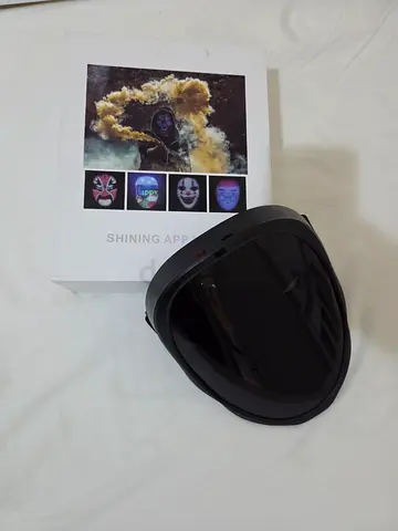 Black LED mask - shining mask app - type C charger - can put image/text from the shining mask app