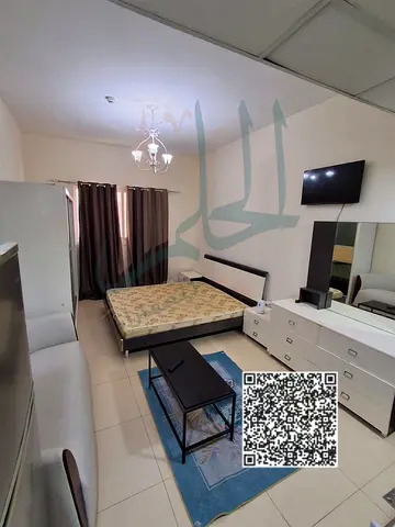 Furnished studio for monthly rent — all bills included. Al Yasameen Towers, Ajman.