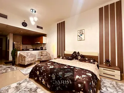 استوديو مفروش بالكامل للبيع في برج النعيمية C عجمان، طابق علوي بإطلالة على فندق رامادا، مؤجر بدخل شهري، فرصة استثمارية جاهزة.