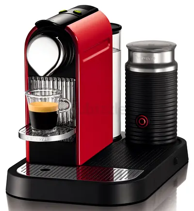Nespresso Citiz  Milk Coffee Maker in Cherry Red