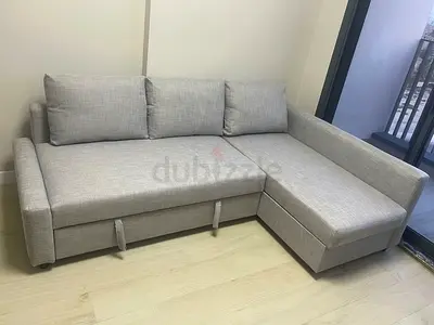 Modern Grey Sectional Sofa with Storage
