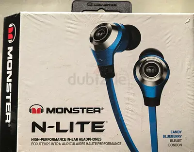 Monster N-Lite in-ear headphones (Blue) - New sealed box