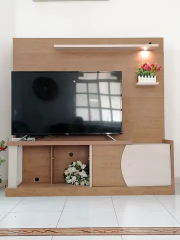 Beautiful TV Rack with Shelve Storage Spotlight