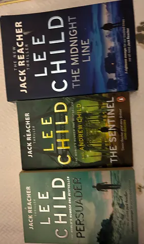 My Jack Reacher paperback set — Lee Child: The Midnight Line, The Sentinel, Persuader