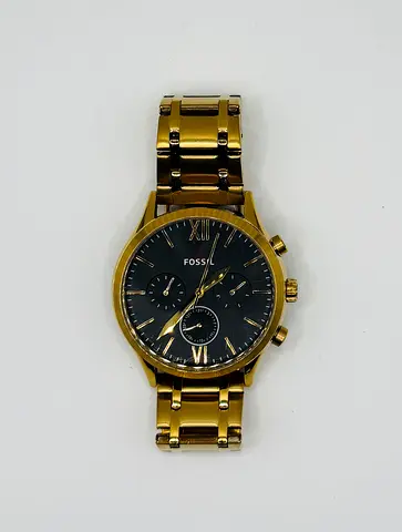 Fossil Fenmore Midsize Multifunction Gold-Tone Stainless Steel Watch BQ2366, Gold