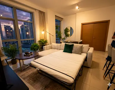 Comfortable seating and sleeping experience with high-density cushioning.