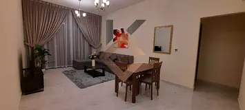 Furnished 2BR Apartment | Sydney Tower JVC | Balcony with City &amp; Skyline Views