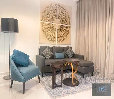 شقة بغرفة نوم واحدة | داماك غالية JVC | مفروشة | إطلالة على الطريق والأفق