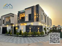 Villa for sale, first occupancy, corner unit, electricity, water, and air conditioning included, Al-
