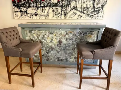 Marina Home Bar Counter and Stools