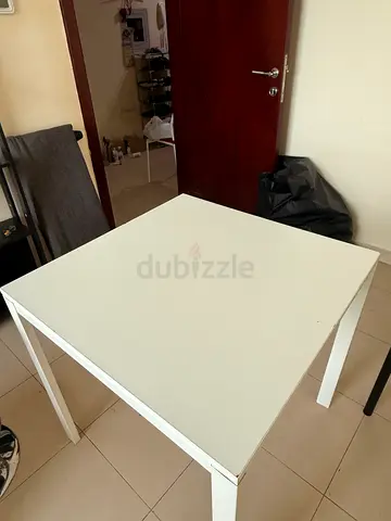 White square dining/study table - good condition