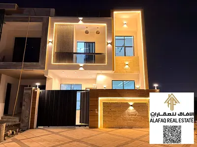 فيلا فاخرة للبيع في الياسمين عجمان 4 غرف ماستر تصميم عصري طابقين مع روف واسع موقع مميز السعر شامل رسوم التسجيل