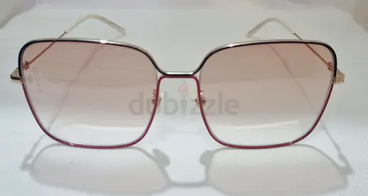 Authentic Gucci GG0443S 005 Gold/Blue/Red Oversized Sunglasses