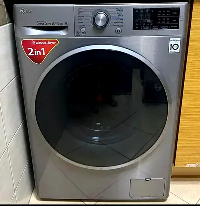 LG 2025 2in1 8kg Washer/5kg Dryer Front Door Washing Machine For Sale!!!With Delivery Free!!!