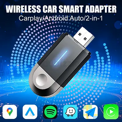 USB Wireless Car Dongle Box Apple Carplay  Android Auto Adapter Plug  Play