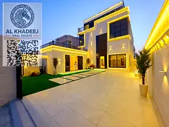 A luxurious villa with a large area and an external annex in Al Rawda 3 area second row on Sheikh Am