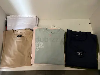 Assorted mens casual t-shirts and shorts — gently used