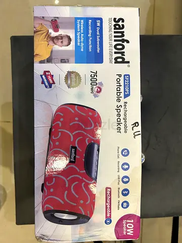 My Sanford 10W Rechargeable Portable Bluetooth Speaker (Red)